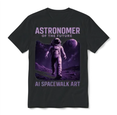 Astronomer of the Future – Ai Spacewalk Art Unisex T-Shirt - Black