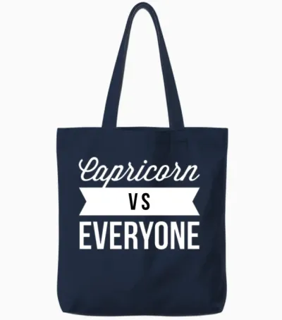 Capricorn vs Everyone Tote Bags - Navy