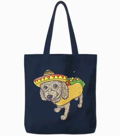 Mexican Dog Tote Bags - Navy