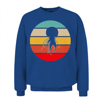 Jellyfish Retro Unisex Sweatshirt - Royal