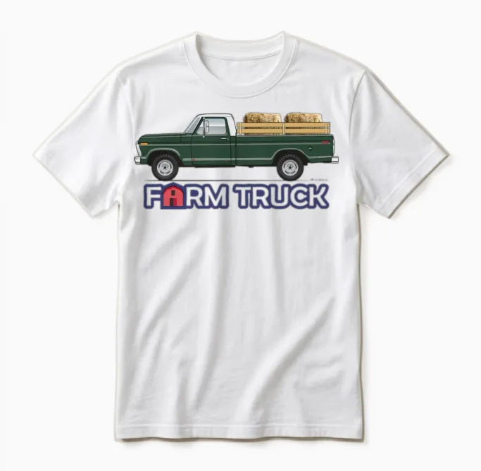 Farm Truck Mallard Green & Country Unisex T-Shirt in White