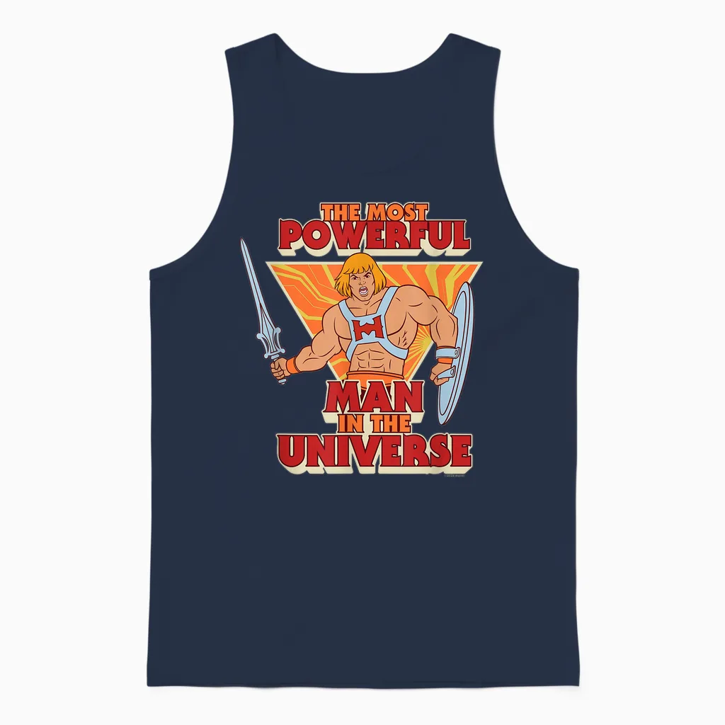 Masters of the Universe L'homme Le Plus Puissant De L'univers Unisex Tank Top in Navy