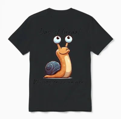 Läufer & Joggen Geschenkideen Das Ist Gerda Wir Joggen Zusammen Langsam Läufer Spruch T-Shirt Unisex Weiß Small Eu 38-40 Cartoon Crew-Kragen Kurzarm 1 Count Unisex T-Shirt - Black