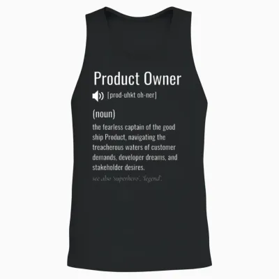 Product Owner Definition Unisex Tank Top - Black