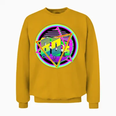80s Retro Classic Style Unisex Sweatshirt - Gold