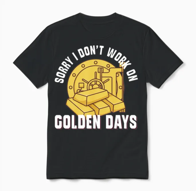 Gold Digging Gold Mining Gold Panning Gold Mine Unisex T-Shirt in Black
