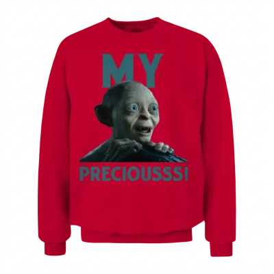 The Hobbit Funny Gollum Design My Precious Unisex Sweatshirt - Red
