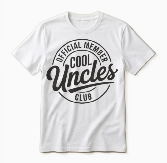 Official Member Cool Uncles Club Funny Uncle Father's Day Unisex T-Shirt in White