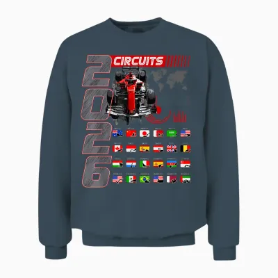 2026 Calendar for Racing Car Unisex Sweatshirt - Dark Heather