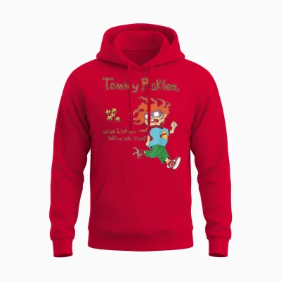 Mademark X Rugrats - Chuckie “tommy Pickles, Why’d I Let You Talk Me into This” Unisex Hoodie - Red