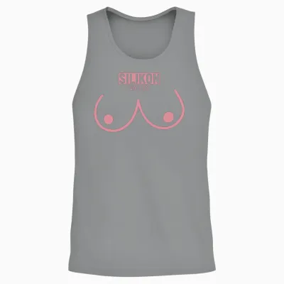 Funny Silicone Tits Outfit Silicon Valley Breasts Unisex Tank Top - Sport Grey