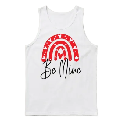 Be Mine Funny Unisex Tank Top - White