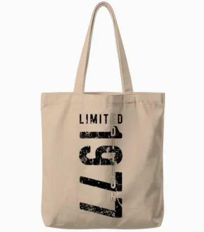 Grunge Vintage Limited Edition 1977 Birthday Tote Bags - Natural