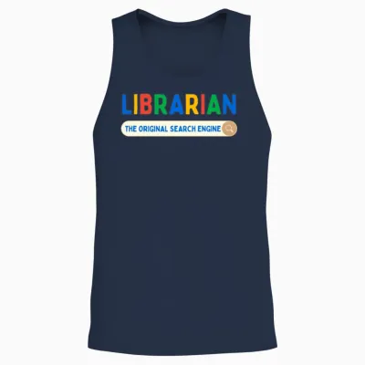 Librarian the Original Search Engine Unisex Tank Top - Navy