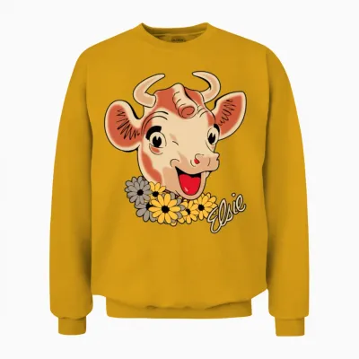 Elsie Cow Unisex Sweatshirt - Gold