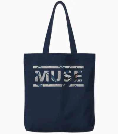 Muse Absolution Fill T-Shirt, Black, S Tote Bags - Navy