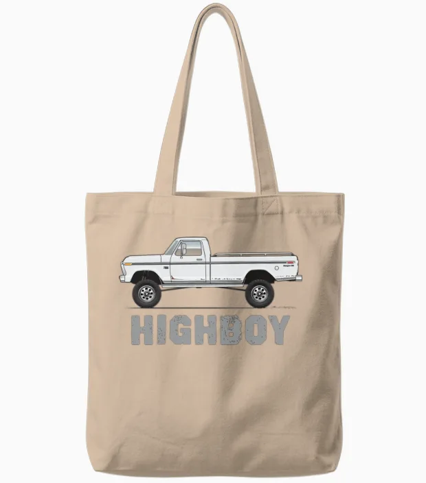 Highboy Pure White Tote Bags in Natural