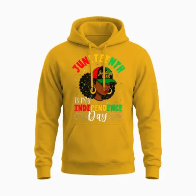 Juneteenth Shirts Women Juneteenth Is My Independence Day Unisex Hoodie - Gold