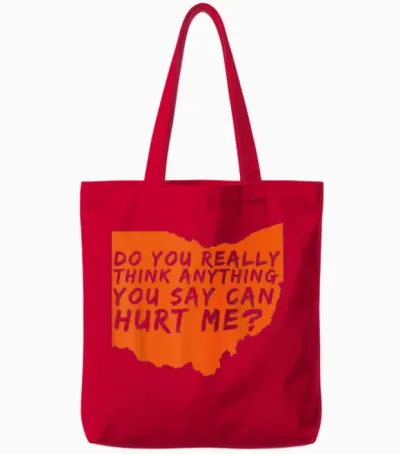 Being a Cleveland Fan T-Shirt - Funny Sports Tote Bags - Red