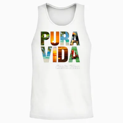 Pura Vida - Costa Rica Fun Gift Unisex Tank Top - White