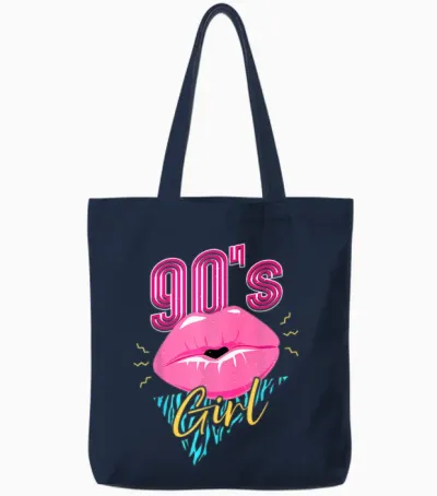 90er Jahre 90s Girl Tote Bags - Navy