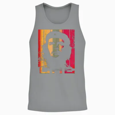 Che Guevara Shirt Rebel Cuba Revolution Vintage Pop Art T-Shirt, Black, S Unisex Tank Top - Sport Grey
