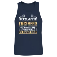 Funny Engineering Engineer — Engineers Unisex Tank Top - Navy – 2