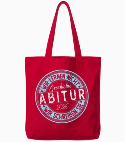 Abitur 2026 | Abi 26 | Schulabschluss Abiturienten Jungen Tote Bags - Red