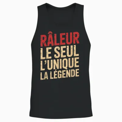 Raleur Man Humour Gift Idea Funny Funny Raler Unisex Tank Top - Black