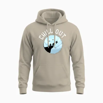 Chill Out Penguins Unisex Hoodie - Sand