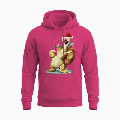 Ice Age Sid Prehistoric Santa for Christmas Holiday Unisex Hoodie - Heliconia