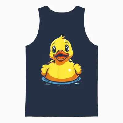 Duck Costume Duck Costume Yellow Duck Cute T-Shirt, Black, S Unisex Tank Top - Navy