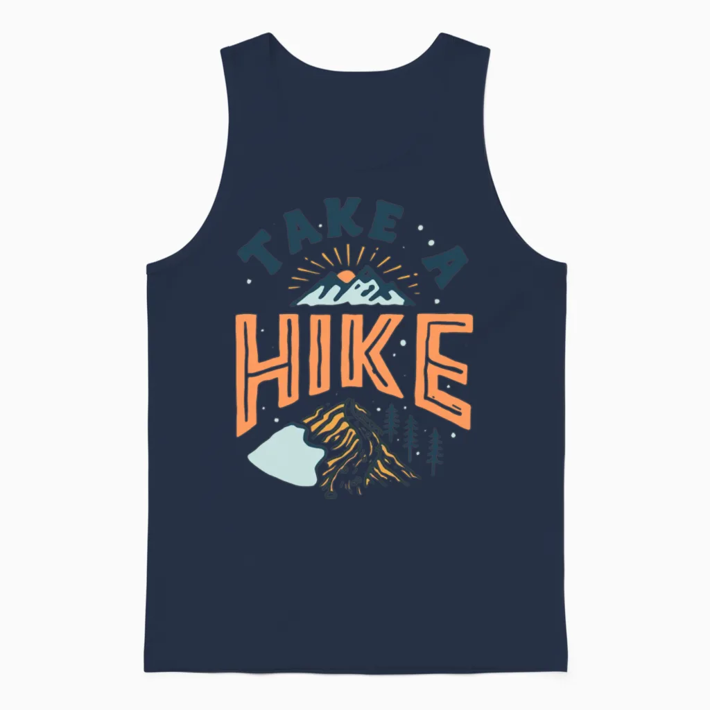 Take a Hike - Hiking & Outdoors Unisex Tank Top in Navy
