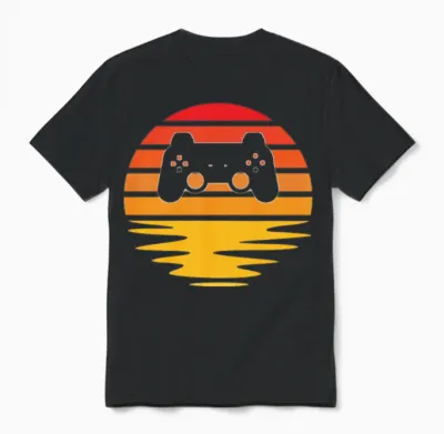 Gaming Retro Unisex T-Shirt - Black