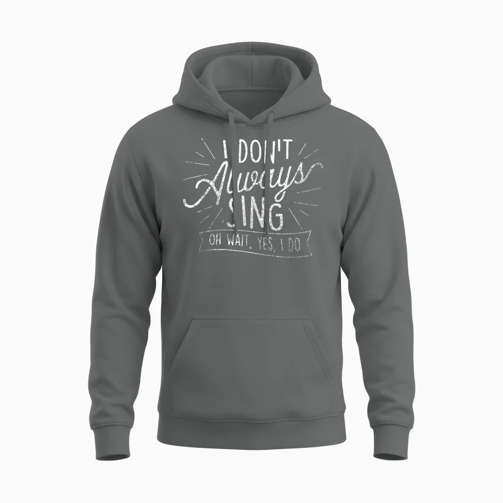 I Don't Always Sing Oh Wait Yes I Do - Actor Actress Musical Unisex Hoodie in Graphite Heather