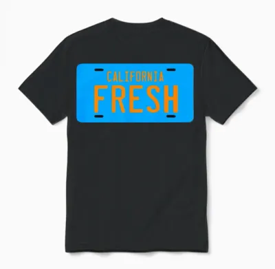 Fresh License Plate Unisex T-Shirt - Black