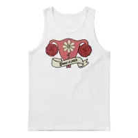 Grow a Pair Funny Uterus Unisex Tank Top - White – 1