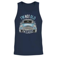I'm Not Old I'm Classic Cars Retro Vintage Look Unisex Tank Top - Navy – 2
