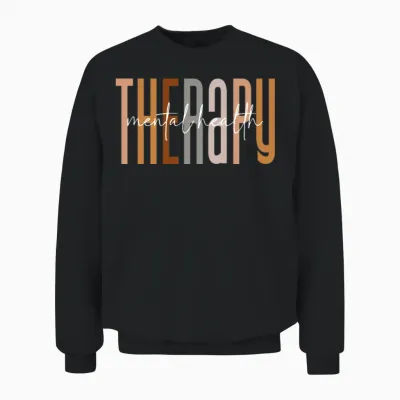 Mental Health Therapy Squad Matching Therapist Unisex Sweatshirt - Black