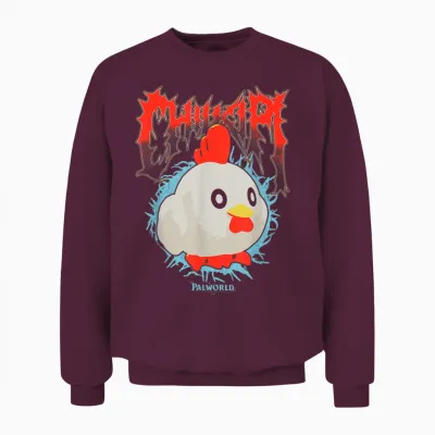 Palworld Chikipi Heavy Metal Character Portrait Video Game Unisex Sweatshirt - Maroon