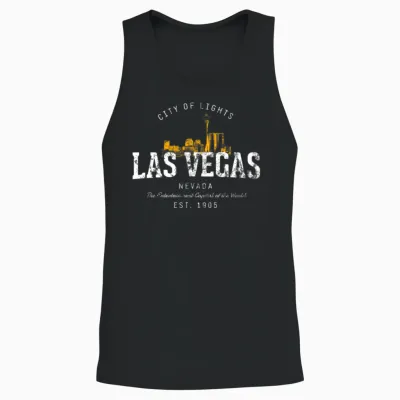 Style Las Vegas Unisex Tank Top - Black
