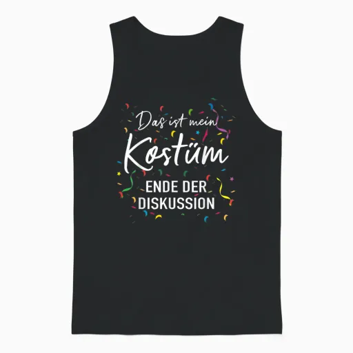 My Costume End Discussion Fancy Dress Carnival Unisex Tank Top - Black