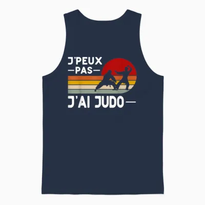 Je Peux Pas J'ai Judo Humor Judo Coach Fan Judoka Funny T-Shirt, Black, S Unisex Tank Top - Navy