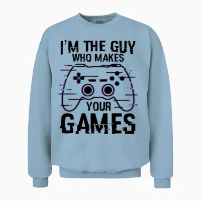 Game Developer Quote Unisex Sweatshirt - Light Blue