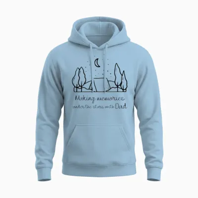 Camping with Dad Unisex Hoodie - Light Blue