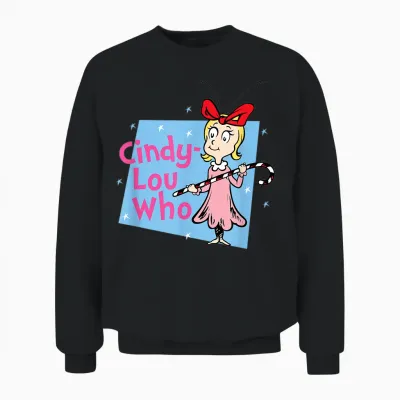 Dr. Seuss Cindy-Lou Who Unisex Sweatshirt - Black