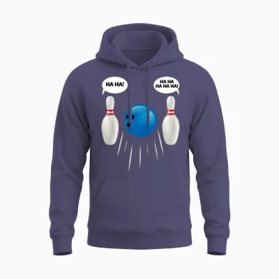 Funny Bowling Gift for Bowlers Unisex Hoodie - Heather Sport Dark Navy