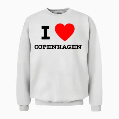 I Love Copenhagen Unisex Sweatshirt - White