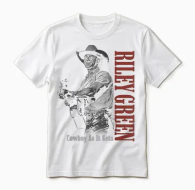 Riley Green Cowboy Guitar Unisex T-Shirt - White
