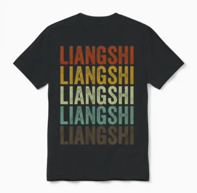Liangshi China Retro Vintage Unisex T-Shirt - Black